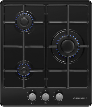 Газовая варочная поверхность Maunfeld EGHE.43.3STS-EB черный - купить недорого с доставкой в интернет-магазине