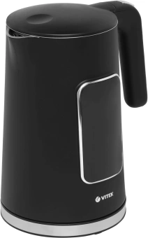 Чайник электрический Vitek VT-1162 1.7л. 2200Вт черный корпус: металл/пластик - купить недорого с доставкой в интернет-магазине