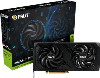 Видеокарта Palit PCI-E 4.0 PA-RTX4070 DUAL NVIDIA GeForce RTX 4070 12Gb 192bit GDDR6X 1920/21000 HDMIx1 DPx3 HDCP Ret - цена, купить или заказать с доставкой в интернет-магазине Видеокарта Palit PCI-E 4.0 PA-RTX4070 DUAL NVIDIA GeForce RTX 4070 12Gb 192bit GDDR6X 1920/21000 HDMIx1 DPx3 HDCP Ret - купить недорого с доставкой в интернет-магазине