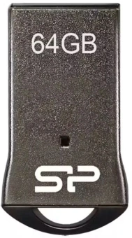 Флеш Диск Silicon Power 64GB Touch T01 SP064GBUF2T01V1K USB2.0 черный/серебристый - купить недорого с доставкой в интернет-магазине