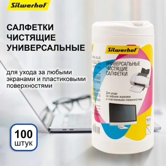 Салфетки Silwerhof 671213 универсальные туба 100шт влажных - купить недорого с доставкой в интернет-магазине