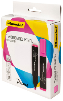 Текстовыделитель Silwerhof Prime 108031-08 скошенный пиш. наконечник 1-4мм розовый коробка - купить недорого с доставкой в интернет-магазине