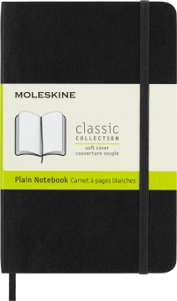 Блокнот Moleskine CLASSIC SOFT QP613 Pocket 90x140мм 192стр. нелинованный мягкая обложка черный - купить недорого с доставкой в интернет-магазине