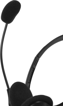 Наушники с микрофоном Defender Aura 102 черный 1.8м накладные оголовье (63102) - купить недорого с доставкой в интернет-магазине