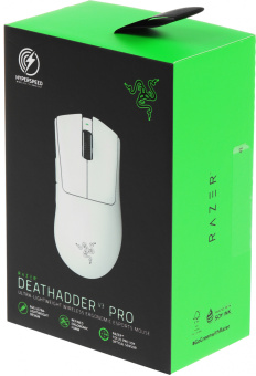 Мышь Razer DeathAdder V3 Pro белый оптическая 30000dpi беспров. USB-C 5but (RZ01-04630200-R3G1) - купить недорого с доставкой в интернет-магазине