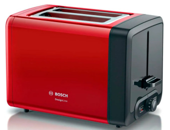 Тостер Bosch TAT4P424 970Вт красный/черный - купить недорого с доставкой в интернет-магазине
