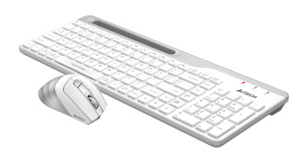 Клавиатура + мышь A4Tech Fstyler FB2535C клав:белый/серый мышь:белый/серый USB беспроводная Bluetooth/Радио slim (FB2535C ICY WHITE) - купить недорого с доставкой в интернет-магазине
