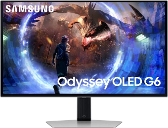 Монитор Samsung 27" Odyssey G6 S27DG600SIXCI черный OLED LED 1ms 16:9 HDMI матовая HAS Piv 250cd 178гр/178гр 2560x1440 360Hz FreeSync Premium Pro DP 2K USB 6.9кг - купить недорого с доставкой в интернет-магазине
