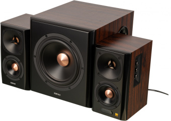 Колонки Edifier S360DB 2.1 коричневый 155Вт BT - купить недорого с доставкой в интернет-магазине