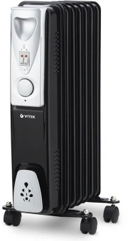 Радиатор масляный Vitek VT-1717 1500Вт черный - купить недорого с доставкой в интернет-магазине