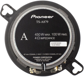 Колонки автомобильные Pioneer TS-A879 (без решетки) 450Вт 85дБ 4Ом 7.6см (3дюйм) (ком.:2кол.) твитер двухполосные - купить недорого с доставкой в интернет-магазине
