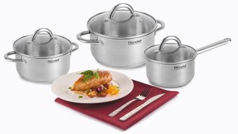 Ковш Rondell Point RDS-1309 1.4л. d=16см (с крышкой) стальной - купить недорого с доставкой в интернет-магазине