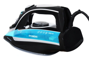 Утюг Hyundai H-SI01336 2800Вт черный/голубой - купить недорого с доставкой в интернет-магазине