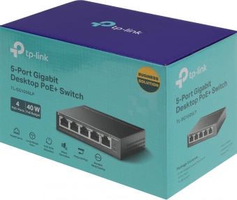 Коммутатор TP-Link TL-SG1005LP (L2) 5x1Гбит/с 4PoE+ 40W неуправляемый - купить недорого с доставкой в интернет-магазине