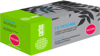 Картридж лазерный Cactus CS-TK5240C TK-5240C голубой (3000стр.) для Kyocera Ecosys M5526cdn/M5526cdw/P5026cdn/P5026cdw - купить недорого с доставкой в интернет-магазине