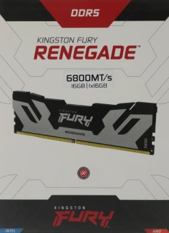 Память DDR5 16GB 6800MHz Kingston KF568C36RS-16 Fury Renegade RTL Gaming PC5-54400 CL36 DIMM 288-pin 1.4В kit с радиатором Ret - купить недорого с доставкой в интернет-магазине