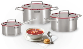 Ковш Rondell Verter RDS-2028 1.3л. d=16см (с крышкой) стальной - купить недорого с доставкой в интернет-магазине