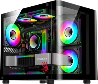Корпус Bloody BD-CC104 черный без БП mATX 5x120mm 1xUSB2.0 1xUSB3.0 audio - купить недорого с доставкой в интернет-магазине