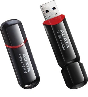 Флеш Диск A-Data 64GB AUV150 AUV150-64G-RBK USB3.0 черный - купить недорого с доставкой в интернет-магазине