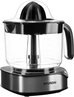 Соковыжималка цитрусовая Hyundai HY-JC4123 30Вт рез.сок.:1200мл. черный/нержавеющая сталь - купить недорого с доставкой в интернет-магазине