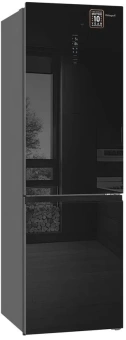 Холодильник Weissgauff WRK 2000 Total NoFrost Inverter Black Glass 2-хкамерн. черный инвертер - купить недорого с доставкой в интернет-магазине