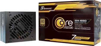 Блок питания Seasonic ATX 650W Core GX-650 80+ gold (20+4pin) APFC 120mm fan 6xSATA Cab Manag RTL - купить недорого с доставкой в интернет-магазине