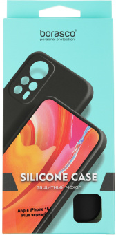 Чехол (клип-кейс) BoraSCO для Apple iPhone 15 Plus черный (72414) - купить недорого с доставкой в интернет-магазине