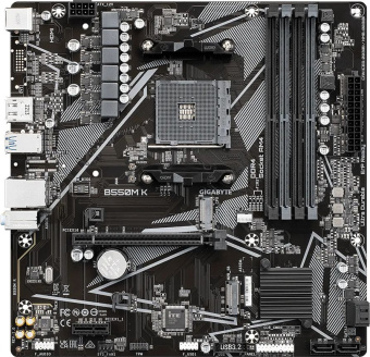 Материнская плата Gigabyte B550M K Soc-AM4 AMD B550 4xDDR4 mATX AC`97 8ch(7.1) GbLAN RAID+HDMI - купить недорого с доставкой в интернет-магазине