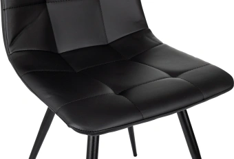 Стул для дома Бюрократ CH-K1_4 комплект 4шт экокожа черный металл черный на ножках (CH-K1_1/BLACK-PU_4) - купить недорого с доставкой в интернет-магазине