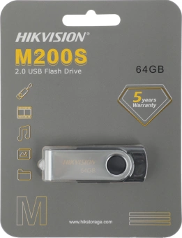 Флеш Диск Hikvision 64GB M200S Hiksemi HS-USB-M200S/64G USB2.0 черный - купить недорого с доставкой в интернет-магазине