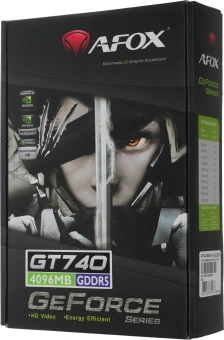 Видеокарта Afox PCI-E 3.0 AF740-4096D5H3-V3 NVIDIA GeForce GT 740 4Gb 128bit GDDR5 993/5000 DVIx1 HDMIx1 CRTx1 HDCP Ret - купить недорого с доставкой в интернет-магазине