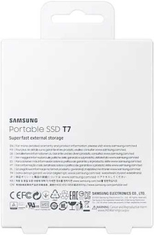 Накопитель SSD Samsung USB-C 2TB MU-PC2T0H/WW T7 1.8" синий - купить недорого с доставкой в интернет-магазине