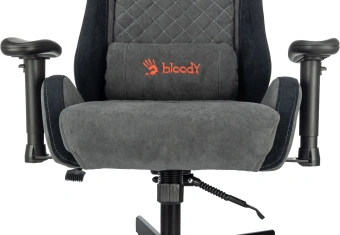 Кресло игровое A4Tech Bloody GC-580 серый/черный искусственная замша с подголов. крестов. - купить недорого с доставкой в интернет-магазине