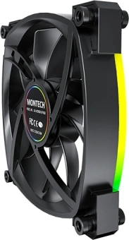 Вентилятор для корпуса Montech AX120 ARGB 120х120x25 черный 4-pin 27дБ (упак.:3шт) (AX120 PWM BLACK 3 IN 1) Ret - купить недорого с доставкой в интернет-магазине