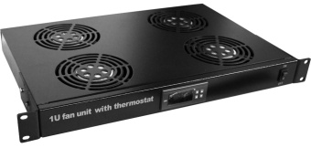 Блок вентиляторов Lanmaster (TWT-CBB-FANB4-RACK-T) 4 вент. с контроллером черный (упак.:1шт) - купить недорого с доставкой в интернет-магазине