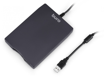 Дисковод USB 3.5" Buro BUM-USB FDD 1.44Mb внешний черный - купить недорого с доставкой в интернет-магазине