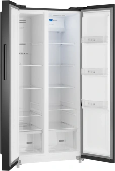 Холодильник Weissgauff WSBS 500 Inverter NoFrost Black 2-хкамерн. черный стекло инвертер - купить недорого с доставкой в интернет-магазине