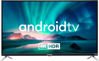 Телевизор LED Hyundai 43" H-LED43BU7008 Android TV Slim Design черный 4K Ultra HD 60Hz DVB-T DVB-T2 DVB-C DVB-S DVB-S2 USB WiFi Smart TV - купить недорого с доставкой в интернет-магазине