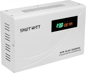Стабилизатор напряжения Smartwatt AVR Slim 500RW 500ВА белый - купить недорого с доставкой в интернет-магазине