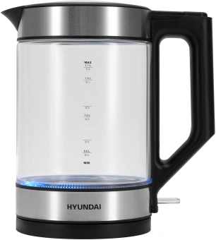 Чайник электрический Hyundai HYK-G3509 1.7л. 2200Вт черный/прозрачный корпус: стекло/пластик - купить недорого с доставкой в интернет-магазине