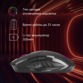 Мышь Оклик 780GW черный оптическая (3200dpi) беспроводная USB для ноутбука (6but) - купить недорого с доставкой в интернет-магазине