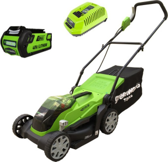 Газонокосилка роторная Greenworks G40LM35K2 (2501907UA) - купить недорого с доставкой в интернет-магазине