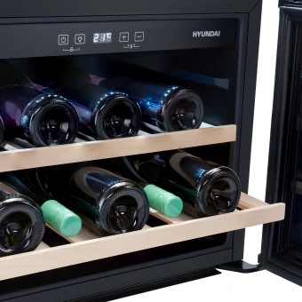 Винный шкаф Hyundai HBWC 0461 SCT 1-нокамерн. черный - купить недорого с доставкой в интернет-магазине