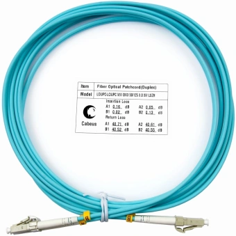Патч-корд Cabeus FOP-50-LC-LC-3M 2x50/125 OM3 LC дуплекс-LC дуплекс 3м LSZH бирюзовый - купить недорого с доставкой в интернет-магазине