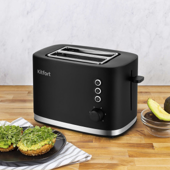 Тостер Kitfort КТ-6217 870Вт черный - купить недорого с доставкой в интернет-магазине