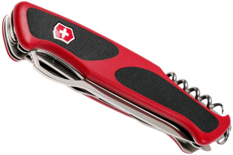 Нож перочинный Victorinox RangerGrip 57 Hunter (0.9583.MC) 130мм 13функц. красный/черный карт.коробка - купить недорого с доставкой в интернет-магазине