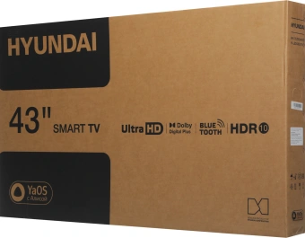 Телевизор LED Hyundai 43" H-LED43BU7012 YaOS Frameless черный/черный 4K Ultra HD 60Hz DVB-T DVB-T2 DVB-C DVB-S DVB-S2 USB WiFi Smart TV - купить недорого с доставкой в интернет-магазине