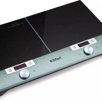 Плита Инфракрасная Kitfort КТ-155 черный/серебристый стеклокерамика (настольная) - купить недорого с доставкой в интернет-магазине
