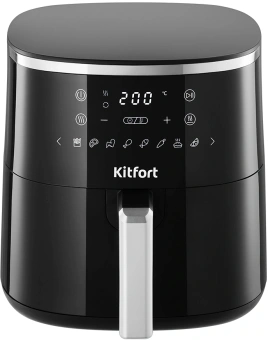 Аэрогриль Kitfort КТ-8160 4.2л 1500Вт черный/серебристый - купить недорого с доставкой в интернет-магазине