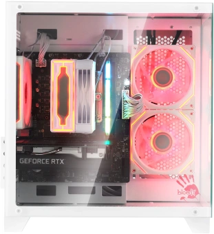 Корпус Bloody BD-CC105 белый без БП mATX 5x120mm 1xUSB2.0 1xUSB3.0 audio bott PSU - купить недорого с доставкой в интернет-магазине